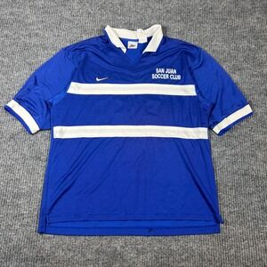 Vintage Nike Jersey Men's S San‎ Juan Soccer Club J Blue White 10 Polyester